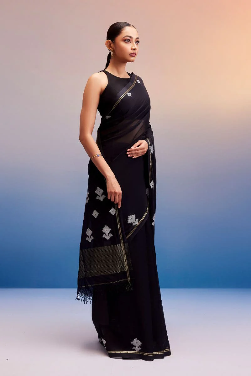 Sky Blue Dual Tone Soft Silk Saree